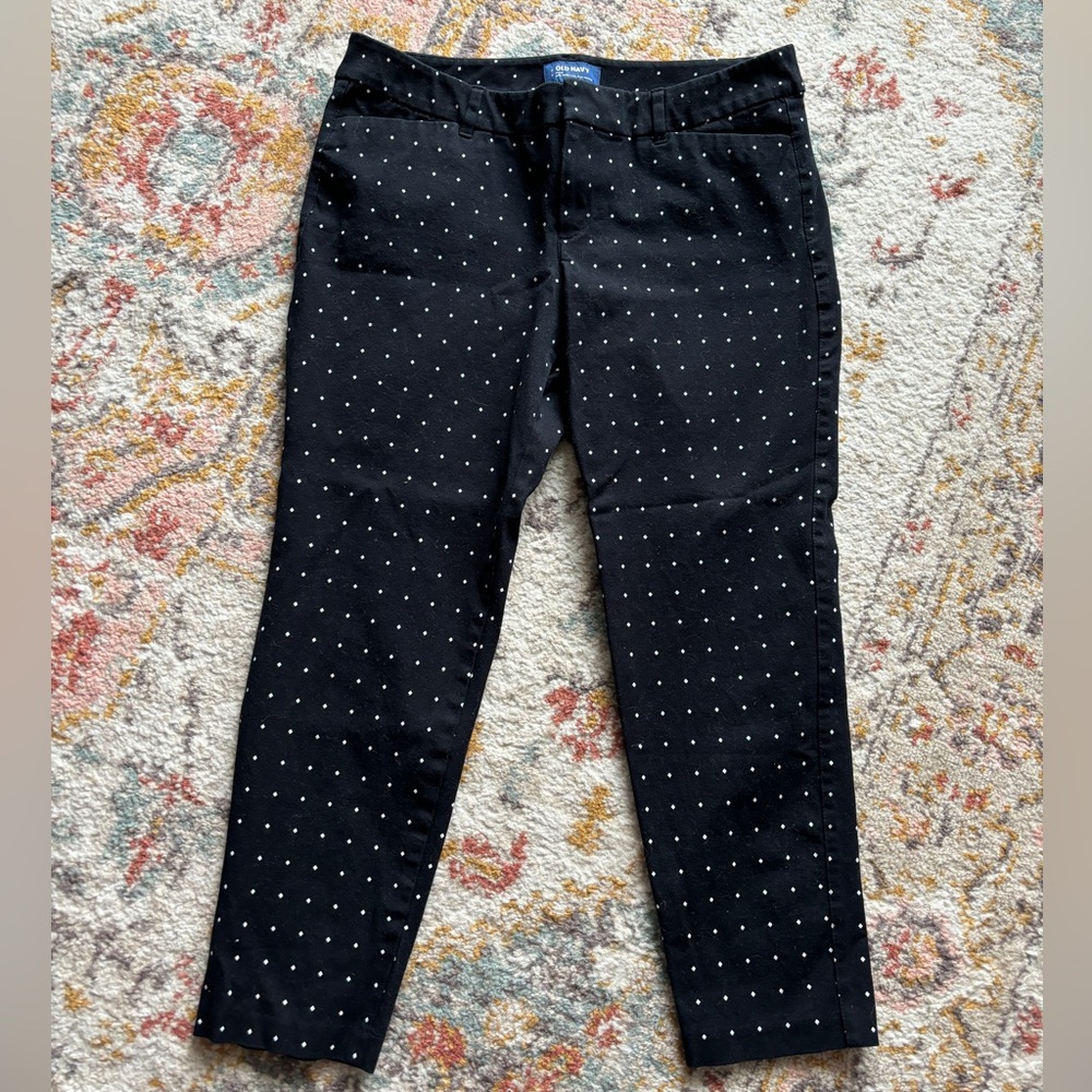 Old Navy Black Polka Dot Pants